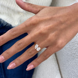 Diamond 2 Stone Ring Fashion Ring 1.40 ct TCW, Yellow Gold 14K
