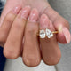 Diamond 2 Stone Ring Fashion Ring 1.40 ct TCW, Yellow Gold 14K