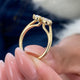Diamond 2 Stone Ring Fashion Ring 1.40 ct TCW, Yellow Gold 14K