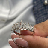 Diamond Band Ring Fashion Ring 1.40 ct TCW, White Gold 14K
