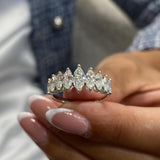 Diamond Band Ring Fashion Ring 1.40 ct TCW, White Gold 14K