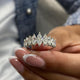 Diamond Band Ring Fashion Ring 1.40 ct TCW, White Gold 14K
