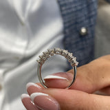 Diamond Band Ring Fashion Ring 1.40 ct TCW, White Gold 14K