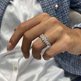 Diamond Band Ring Fashion Ring 1.40 ct TCW, White Gold 14K