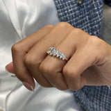 Diamond Band Ring Fashion Ring 1.40 ct TCW, White Gold 14K