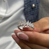 Diamond Band Ring Fashion Ring 1.40 ct TCW, White Gold 14K