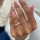 Diamond 5 Stone Fashion Ring 0.80 ct TCW, White Gold 14K
