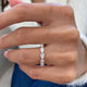 Diamond 5 Stone Fashion Ring 0.80 ct TCW, White Gold 14K