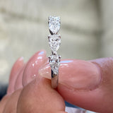 Diamond 5 Stone Fashion Ring 0.80 ct TCW, White Gold 14K