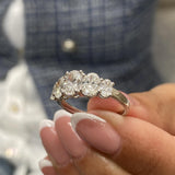 Diamond 5 Stone Fashion Ring 1.90 ct TCW, White Gold 14K