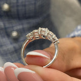 Diamond 5 Stone Fashion Ring 1.90 ct TCW, White Gold 14K