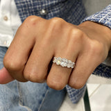 Diamond 5 Stone Fashion Ring 1.90 ct TCW, White Gold 14K