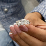 Diamond 5 Stone Fashion Ring 1.90 ct TCW, White Gold 14K