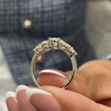 Diamond 5 Stone Fashion Ring 1.90 ct TCW, White Gold 14K