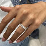 Diamond Band Ring 1.3 ct White Gold