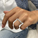 Diamond Half Eternity Fashion Ring 1.30 ct TCW, White Gold 14K