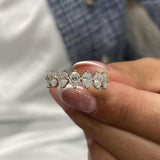 Diamond Half Eternity Fashion Ring 1.30 ct TCW, White Gold 14K