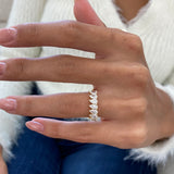 Diamond Half Eternity Fashion Ring 1.15 ct TCW, Yellow Gold 14K