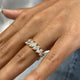 Diamond Half Eternity Fashion Ring 2.10 ct TCW, Yellow Gold 14K