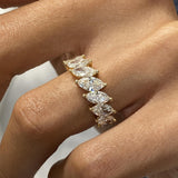 Diamond Band Ring 2.1 ct Yellow Gold