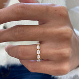 Diamond 5 Stone Fashion Ring 0.75 ct TCW, Yellow Gold 14K
