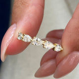Diamond 5 Stone Fashion Ring 0.75 ct TCW, Yellow Gold 14K