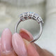 Diamond 5 Stone Fashion Ring 3.20 ct TCW, White Gold 14K