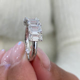 Diamond 5 Stone Fashion Ring 3.20 ct TCW, White Gold 14K
