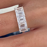 Diamond Band Ring 3.2 ct White Gold