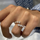 Diamond wrap ring 1.64 Carat Rose Gold 14K