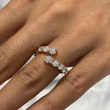 Diamond Open Ring 1.6 ct Rose Gold