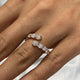 Diamond Open Ring 1.6 ct Rose Gold