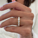 Diamond Half Eternity Ring 2.62 Carat Yellow Gold 14K