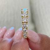 Diamond Half Eternity Ring 2.62 Carat Yellow Gold 14K