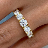 Diamond Band Ring 2.6 ct Yellow Gold