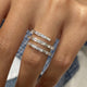 Diamond Wrap Ring 1.5 ct White Gold