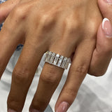 Diamond Band Ring 1.32 Carat White Gold 14K