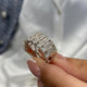 Diamond Band Ring 1.32 Carat White Gold 14K