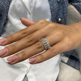 Diamond Band Ring 1.32 Carat White Gold 14K