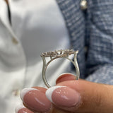 Diamond Statement Ring 1.24 Carat White Gold 14K