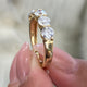 Diamond 5 Stone Ring 1.76 Carat Yellow Gold 14K