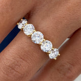 Diamond Band Ring 1.7 ct Yellow Gold