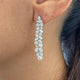 Diamond Drop Earrings 4.4 ct White Gold