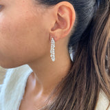 Diamond Drop Earrings 4.4 ct White Gold