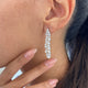 Diamond Drop Earrings 4.5 ct White Gold