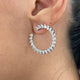 Diamond Hoop Earrings 3 ct White Gold