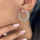 Diamond Hoop Earrings 3 ct White Gold