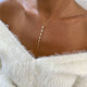 Diamond Lariat Necklace 1.5 ct Yellow Gold
