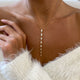 Diamond Lariat Necklace 1.5 ct Yellow Gold
