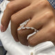 Diamond Statement Fashion Ring 1.30 ct TCW, White Gold 14K